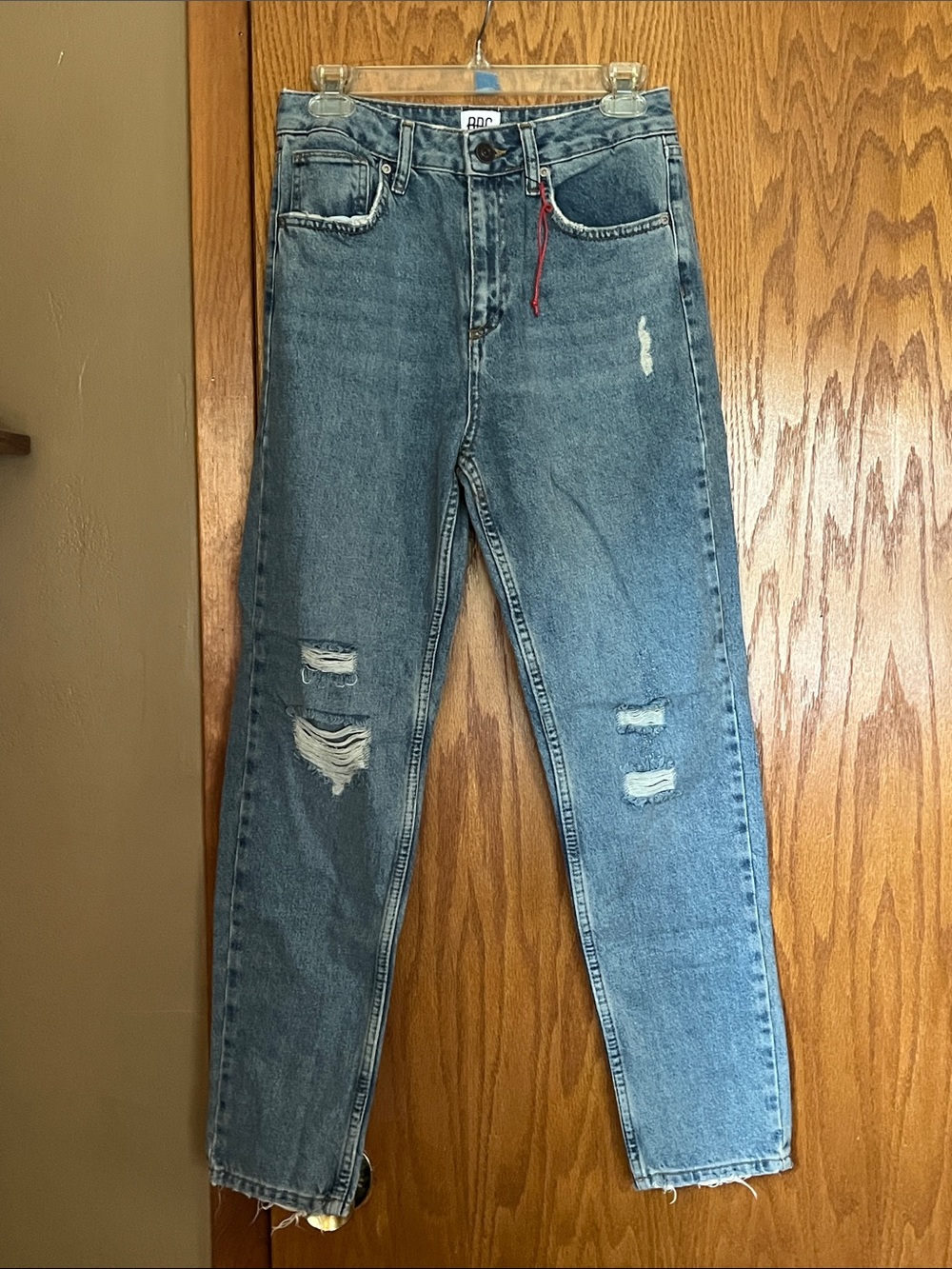 BDG Medium Blue High-Waist Straight Jeans